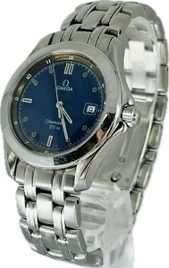 Omega Seamaster 120 2511.80 Blue Dial 36mm Quartz Mens Watch Excellent A3785 - Picture 1 of 12