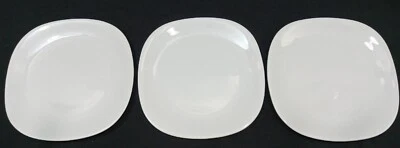 Lot 3 Block Langenthal Transition White 6 1/4" Square Bread Plate - Image 1 of 4