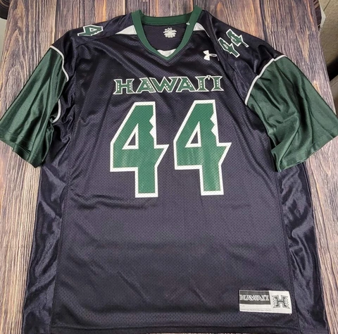 Hawaii Rainbow Warriors Black Mesh Under Armour Football Jersey Size XXL Cover