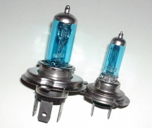 Yamaha FZ6 2004-2009 H4 H7 Xenon HID Hyper Blue/Wht Headlight Hi Lo Lights Bulbs - Picture 1 of 3