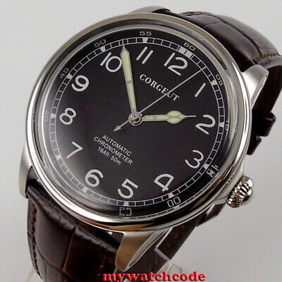 Corgeut 41MM Mens Watch Black Dial Miyota 8215 Automatic Mechanical Mens Watch • 73.50€