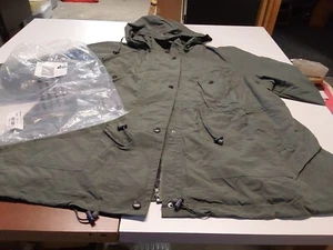 Womens 4x 34/36 Hooded Water Resistant Removeable Fleece Lined Anorak Jacket - Picture 1 of 12
