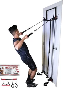 Tower 200 Complete Gym Door Fitness Exercise Bands Resistance Set Weight Loss - Picture 1 of 4