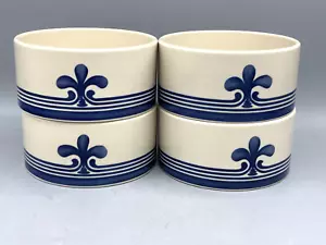 Set of 4 Siena Blue by Rosenthal-Continental Coupe Soup Bowls Germany - Picture 1 of 12