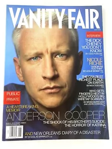 Vanity Fair June 2006 Anderson Cooper Cover Nicole Richie Dick Cheney NO LABEL - Imagen 1 de 11
