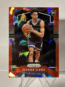 2019-20 Panini Prizm Prizms Red Ice #266 Brandon Clarke - Picture 1 of 2