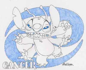 STITCH als KREBS - Mike ROYER sign.OriginalZeichnung CANCER - DISNEY-Mitarbeiter - Picture 1 of 1