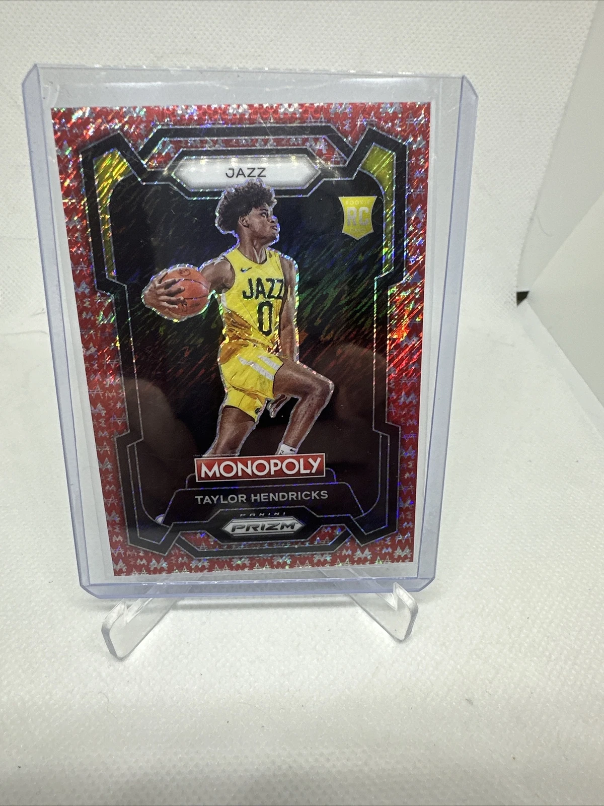 2023-24 Prizm Taylor Hendricks #86 Red Dice Monopoly 053/100 Jazz
