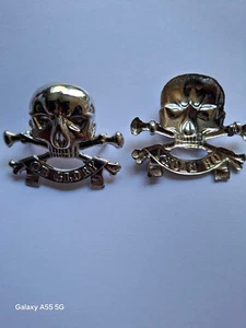 The Queens Royal lancers cap badge / motto nickel silver finish current - Picture 1 of 1