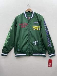 Members Only x Keith Haring Mens Large Jacket Green Tokyo Pop Windbreaker - Picture 1 of 15