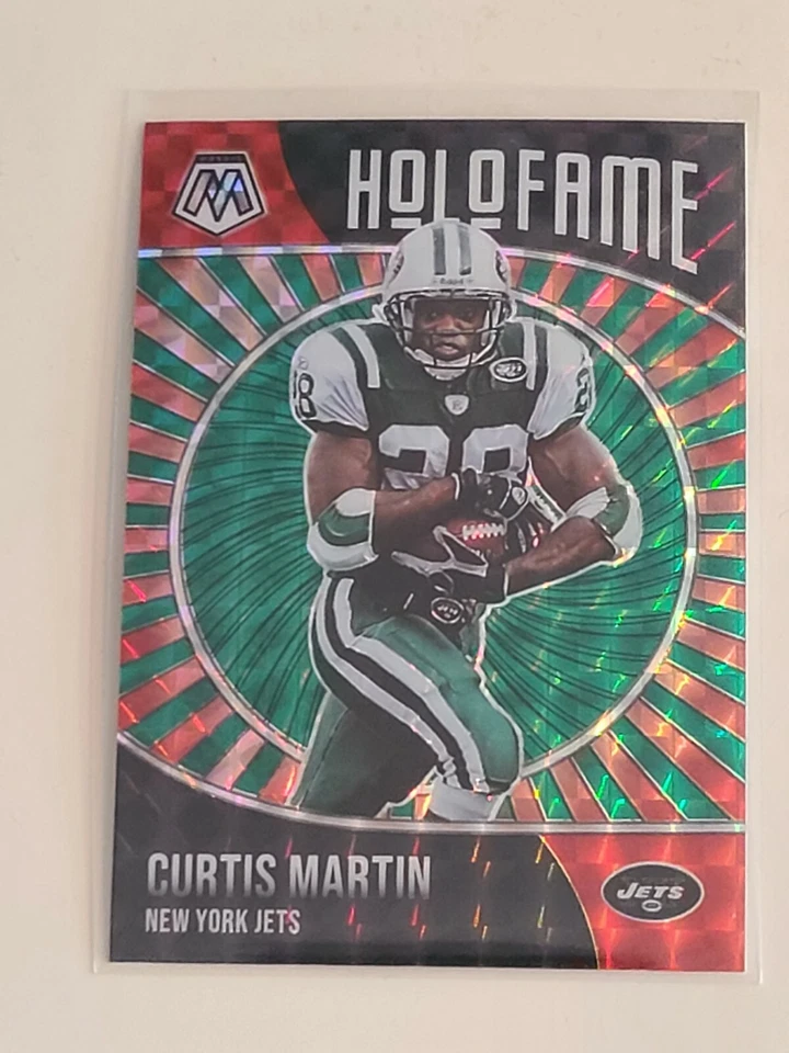 2021 Panini Mosaic Football Curtis Martin #19 Green Reactive Holo Fame - Image 1 of 1