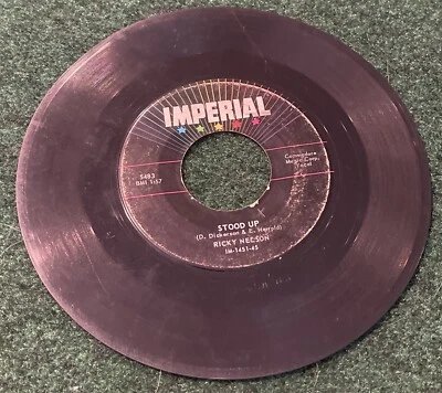 RICKY NELSON STOOD UP / WAITIN' IN SCHOOL 7" VINYL 45RPM 1957 IMPERIAL 5483 - Image 1 of 4