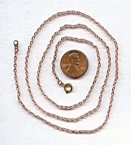 3 PIECES VINTAGE COPPER COATED STEEL 2mm. CABLE 24" CHAIN NECKLACES T66 - Picture 1 of 1