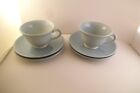 Vintage TS & T Taylor Smith LuRay Pastels Set of 2 Cups & 4 Saucers Blue