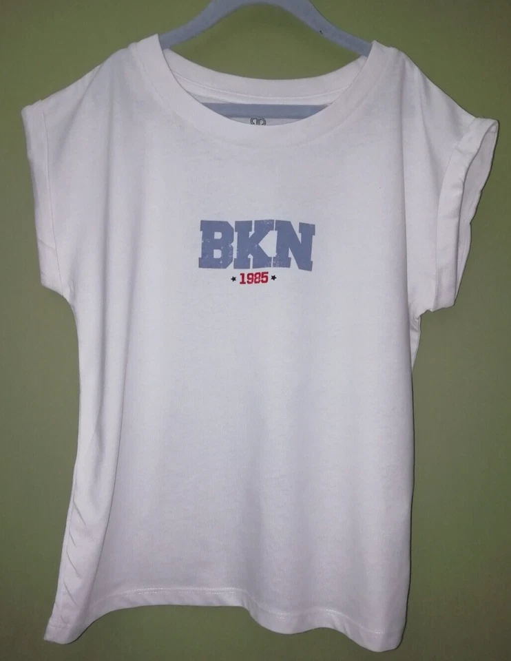 LA REDOUTE GIRLS SLOGAN T-SHIRT WHITE AGE 10 YEARS NEW (ref 616) - Image 1 of 2