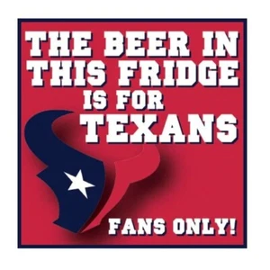 Houston Texans NFL Football Beer Fridge Warning Refrigerator Magnet - Picture 1 of 1
