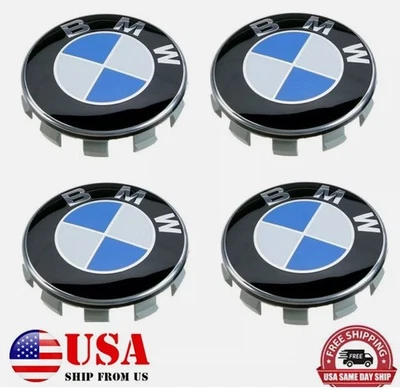 1SET For BMW 68mm Wheel Center Hub Caps Logo Badge Emblem Rim Hubcaps Emblem Foto 1 de 4