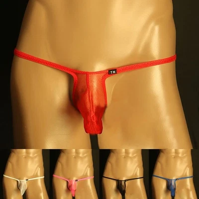 Neueste Herren Unterwäsche Niedrige Leibhöhe Nylon Sexy Tanga G-String - Bild 1 von 4