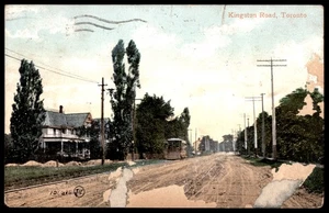 Postcard ON Toronto Ontario Kingston Road Street View Posted 1907 - Bild 1 von 2