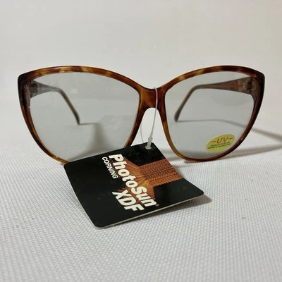 NUEVO STOCK ANTIGUO Verdadero vintage PHOTOSUN XDF gafas de sol ojo de gato abuela caparazón de tortuga Foto 1 de 4
