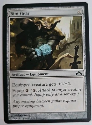 MTG Magic The Gathering Card Riot Gear Artifact Equipment Gatecrash 2013 - Image 1 of 2