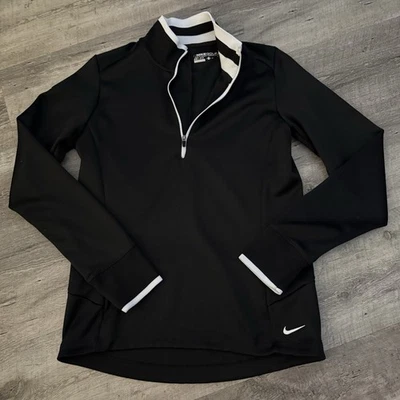 Pullover Nike Golf Dri Fit 1/2 Cremallera Para Mujer Talla Mediana Negro Blanco 1/4 Cremallera Foto 1 de 4