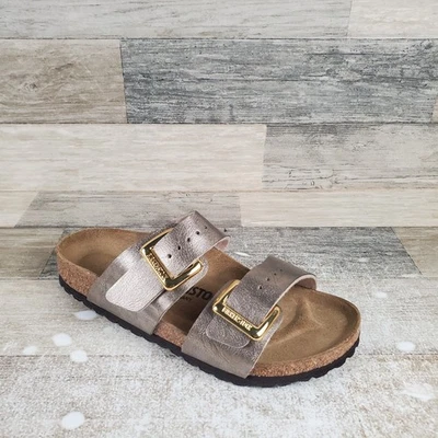 Sandalias Birkenstock Sydney Cojín Talla 5 Estrechas Graciosas Taupe Birko Flor Foto 1 de 4