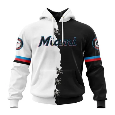 Miami Baseball Team Marlinss Sudadera con Capucha 3D, Unisex Adultos S-5XL Foto 1 de 4