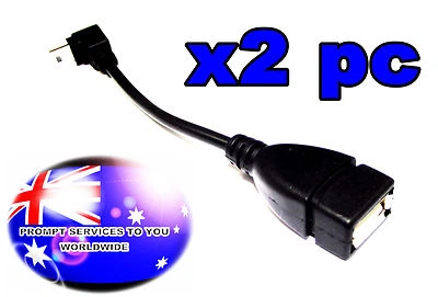 From OZ Quality 2PC 10CM USB 2.0 Female to USB Mini B Male Extension Cable Cord - Image 1 of 4
