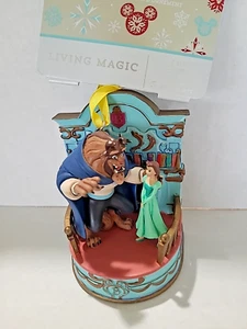 Disney Store Beauty & Beast Singing Living Magic Sketchbook Ornament 2020 NEW! - Picture 1 of 5