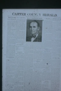 CARTER COUNTY HERALD OLIVE HILL KY ZEITUNG ALLE AUSGABEN 1933-34 AUF DAUMENANTRIEB - Bild 1 von 10