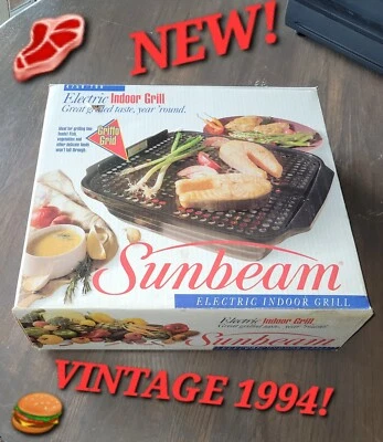 NEW 1994 Vintage Sunbeam Oster Electric Indoor Grill 🍔🥩🍗 SEALED # 4758-100 - Image 1 of 4