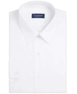 Club Room 100076680MN Dress Shirt Men's White Button Up Long Sleeve MCWW118 - Image 1 of 4