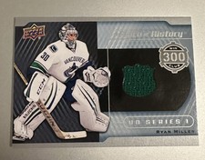 2015-16 UPPER DECK A PIECE OF HISTORY JERSEY 300 WINS CLUB RYAN MILLER #300-RM