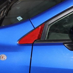 Red Carbon Fiber Window A-pillar Triangular Panel Sticker For Subaru WRX 2022-23 - Picture 1 of 9