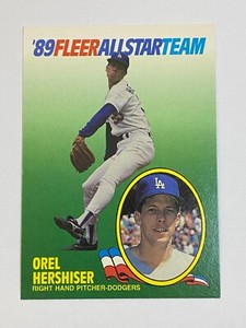 ⚾ 1989 Fleer Baseball All Star Insert #7 Orel HERSHISER ⚾