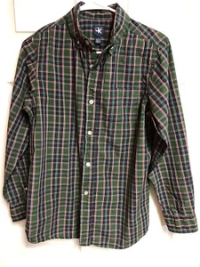 J. Khaki Boy’s L/S Shirt Size Youth Large (YL) Pocket Red Blue Green Plaid - Picture 1 of 5