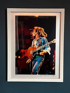 BOB MARLEY July 18 1975 London Dennis Morris signed + framed Photo LP Live Rare! - Bild 1 von 23
