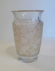 Vintage Lalique DEAUVILLE 6" Vase, Sepia Stain / Patina, c. 1950 - Picture 1 of 11