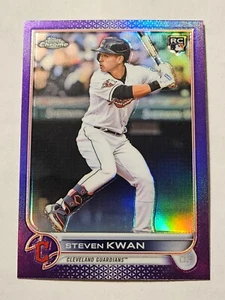 Steven Kwan - 2022 Topps Chrome Update Purple Refractors Rookie Card - Bild 1 von 2