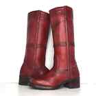 Frye Campus Stitching Horse Burnt Red Square Toe Riding Boots Women’s 8 Shoes