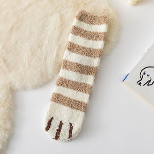 Cat Claws Ladies Winter Warm Soft Fluffy Bed Sock Lounge Slipper Floor Socks B Ṅ