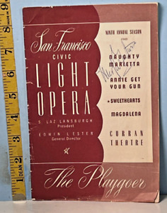 1948 San Francisco Civic Light Opera-The Playgoer Program w/Ads.
