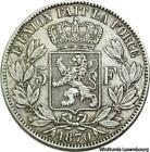 ZZ415 Belgique 5 Francs Leopold II 1870 Argent Silver ->Make offer
