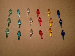 18 Replacement Small Twist Flame Lights Bulbs Peg for Ceramic Christmas Tree - Picture 1 of 2