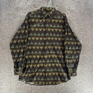 Vintage Woolrich Shacket Mens Large Aztec Southwestern Button Up Heavy Flannel - Picture 1 of 11