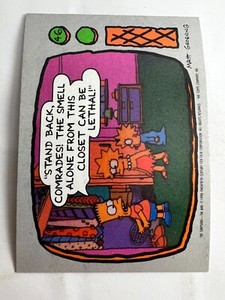 1990 Topps The Simpsons Bart Simpson Maggie Lisa Stand back comrades! smell #46