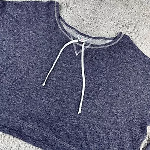 Hard Tail St Tropez Slider Sweatshirt Women's M Blue Cropped Boxy Oversized L/S - Picture 1 of 6