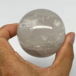 226.2g, 2.2" (55mm), Natural Quartz Sphere Crystal Gemstone Ball @Brazil, B22247 - Foto 1 di 10