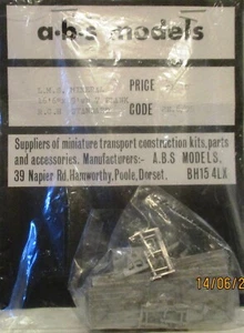 ABS Models 2E.6/95 LMS RCH 9' Standard 7 Plank Mineral Wagon White Metal Kit 00 - Picture 1 of 8